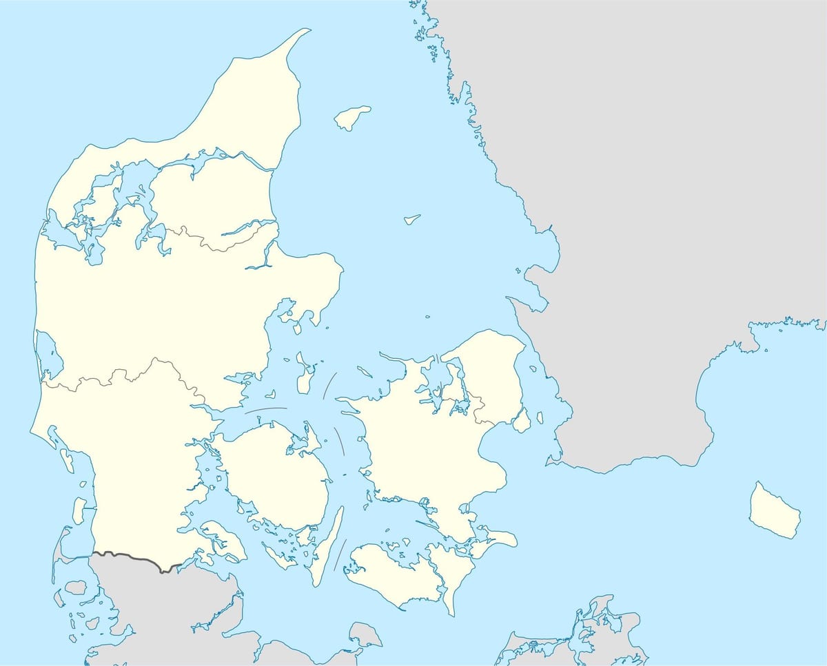 Danimarka vektör harita