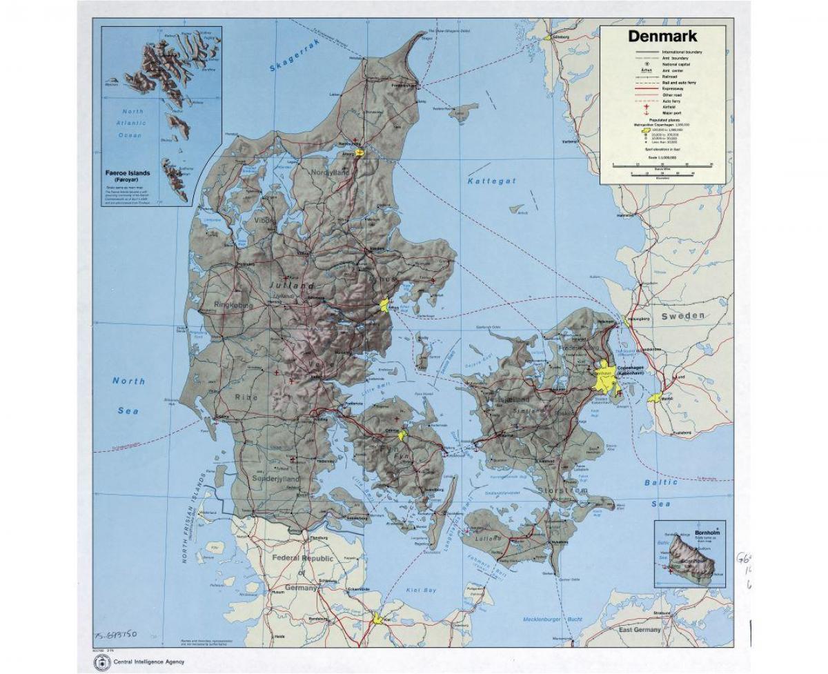Danimarka havaalanları haritası 
