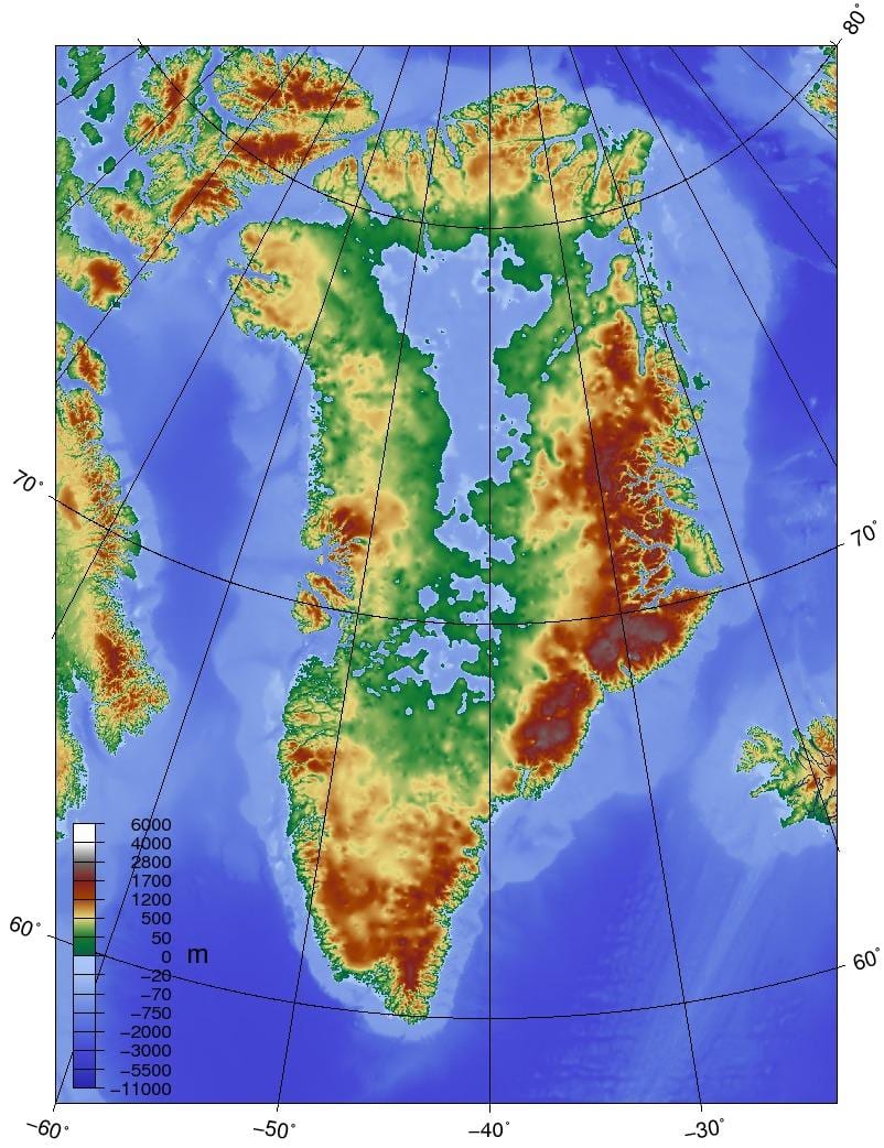 Danimarka harita topografik