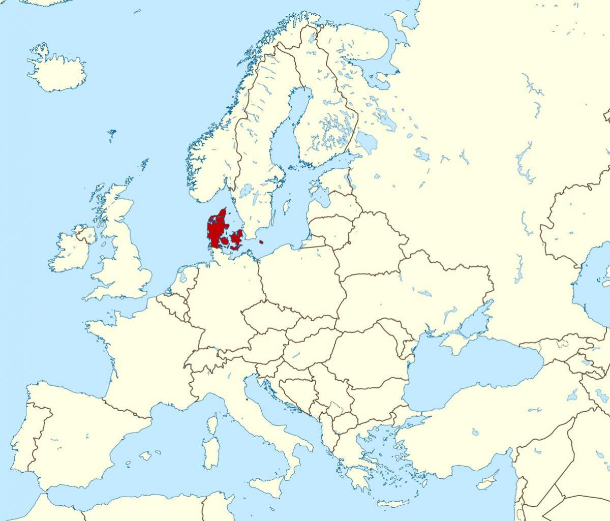 dünya haritası gösteren Danimarka 
