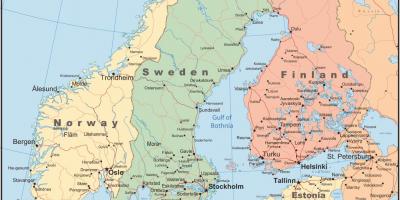 Danimarka haritası ve çevre ülkeler